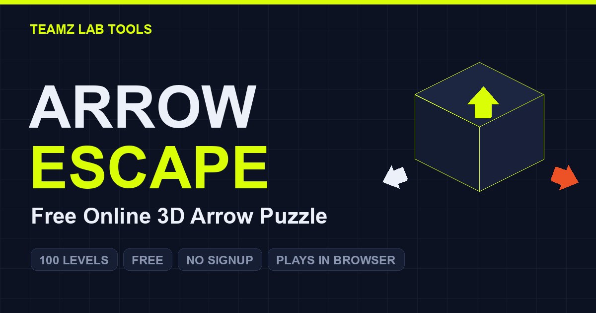 Arrow Escape Game Online — Free 3D Arrow Puzzle, No Download